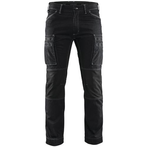 Pantalon De Travail Services Denim Stretch Noir Taille 42