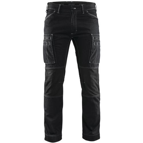 Pantalon De Travail Services Denim Stretch Noir Taille 44
