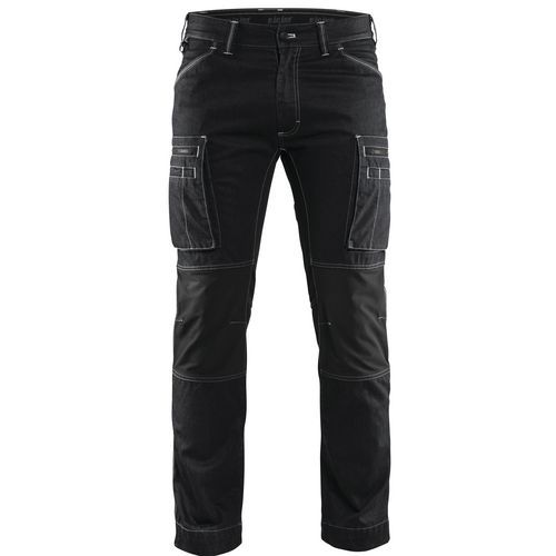 Pantalon De Travail Services Denim Stretch Noir Taille 46