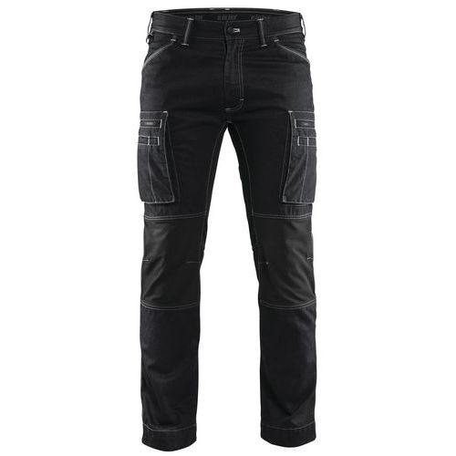 Pantalon De Travail Services Denim Stretch Noir Taille 48c - Homme
