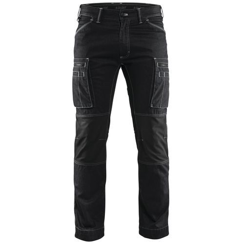 Pantalon De Travail Services Denim Stretch Noir Taille 40c