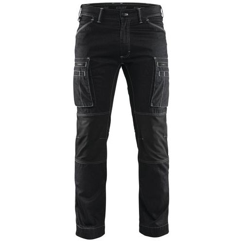 Pantalon De Travail Services Denim Stretch Noir Taille 42c