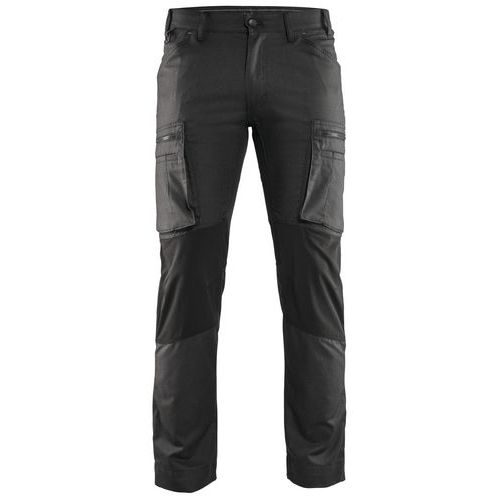 Pantalon De Travail Services Stretch Gris Foncé/noir Taille 40