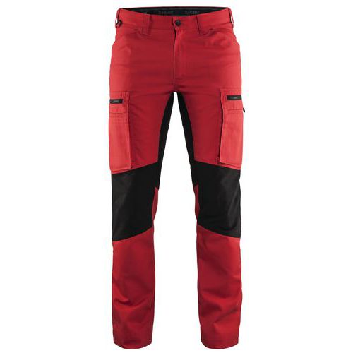 Pantalon De Travail Services Stretch Rouge/noir Taille 38