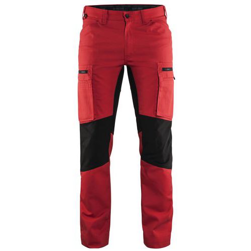 Pantalon De Travail Services Stretch Rouge/noir Taille 40