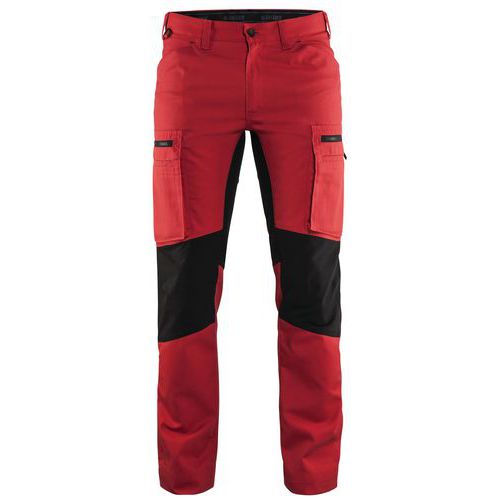 Pantalon De Travail Services Stretch Rouge/noir Taille 42