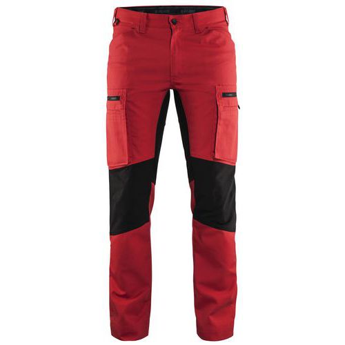 Pantalon De Travail Services Stretch Rouge/noir Taille 44