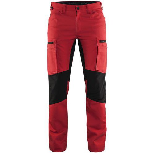 Pantalon De Travail Services Stretch Rouge/noir Taille 50