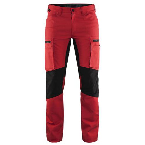 Pantalon De Travail Services Stretch Rouge/noir Taille 52