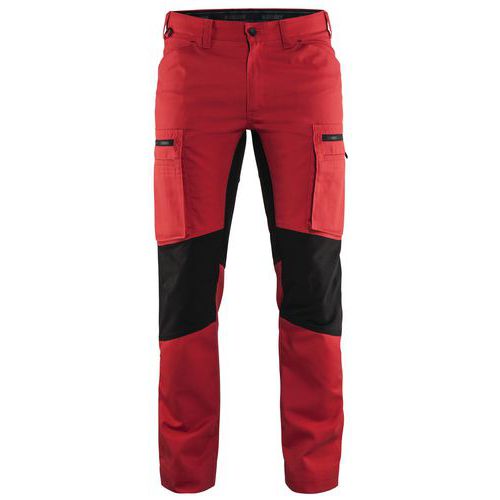 Pantalon De Travail Services Stretch Rouge/noir Taille 54