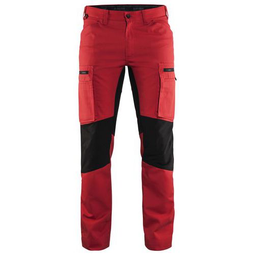 Pantalon De Travail Services Stretch Rouge/noir Taille 46c