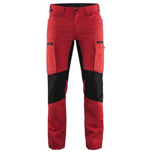 Pantalon De Travail Services Stretch Rouge/noir Taille 40c