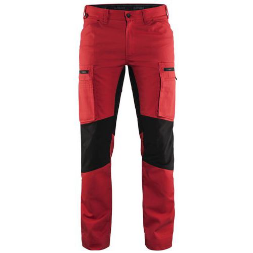 Pantalon De Travail Services Stretch Rouge/noir Taille 42c