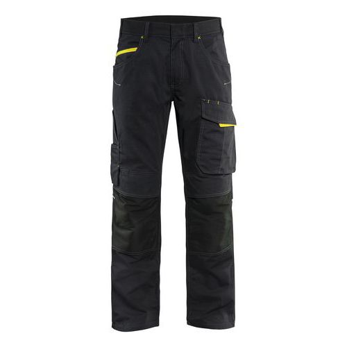 Pantalon De Travail Services Stretch Noir/jaune Fluorescent Taille 50l