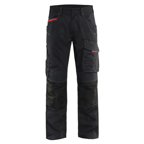 Pantalon De Travail Services Stretch Noir/rouge Taille 42l