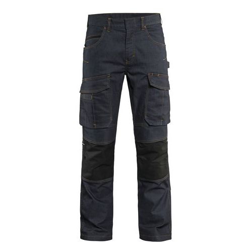 Pantalon De Travail Services Denim Stretch 2d Marine/noir Taille 50l