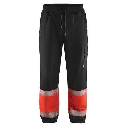 Jogging Haute-visibilité Noir/rouge Fluorescent Taille L
