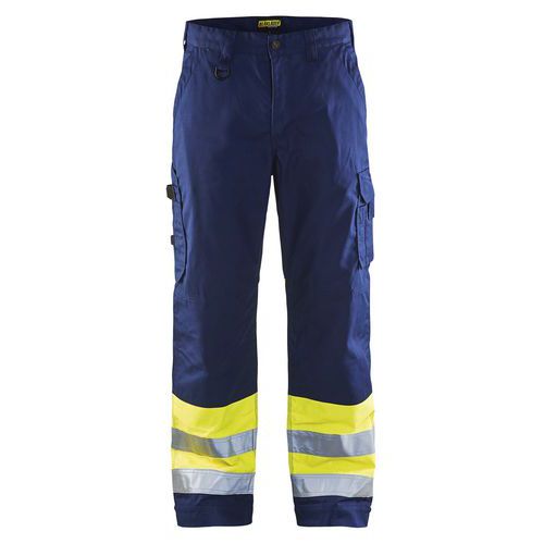 Pantalon Haute Visibilité Marine/jaune Fluorescent Taille 38