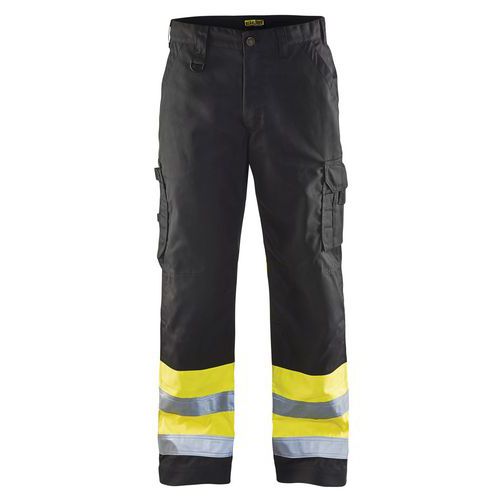 Pantalon Haute Visibilité Noir/jaune Fluorescent Taille 44