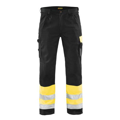 Pantalon Haute Visibilité Jaune Fluorescent/noir Taille 58
