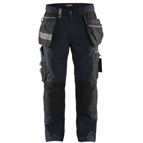 Pantalon De Travail Artisan Stretch Marine Foncé/noir Taille 50l