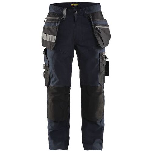 Pantalon De Travail Artisan Stretch Marine Foncé/noir Taille 40
