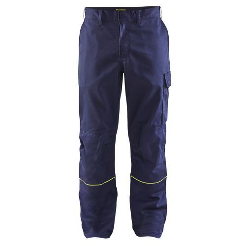 Pantalon De Soudeur Marine/jaune Fluorescent Taille 58