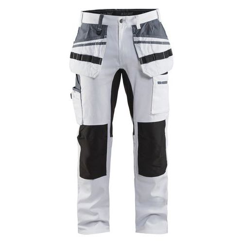 Pantalon De Travail Peintre Stretch Blanc/noir Taille 42c