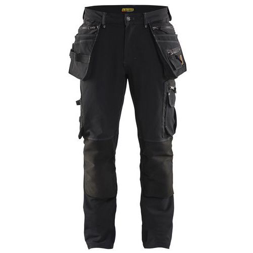 Pantalon De Travail X1900 Artisan Stretch 4d Noir Taille 40l
