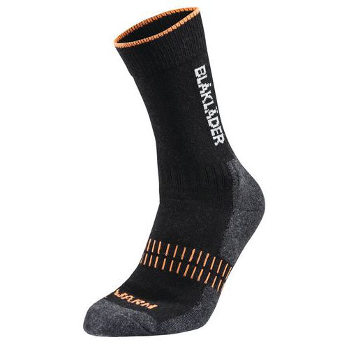 Chaussettes Warm Noir/orange Fluorescent Taille 36-39