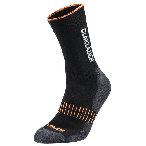 Chaussettes Warm Noir/orange Fluorescent Taille 40-44