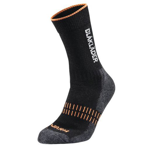 Chaussettes Warm Noir/orange Fluorescent Taille 45-48