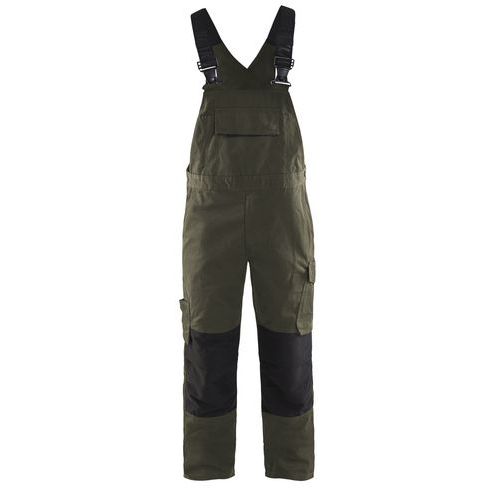 Cotte à Bretelles Stretch Vert Olive/noir Taille 54