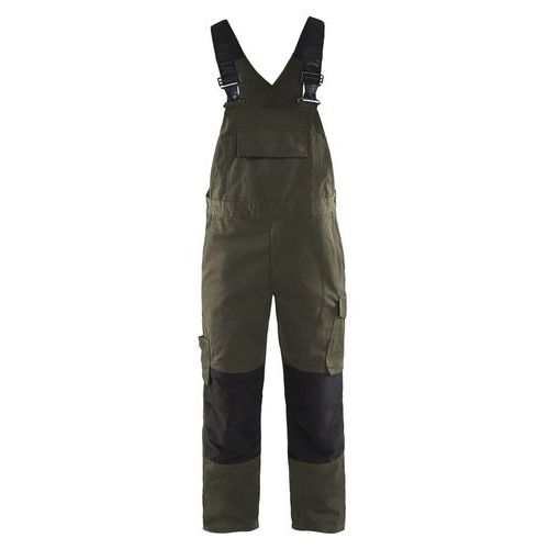 Cotte à Bretelles Stretch Vert Olive/noir Taille 52c