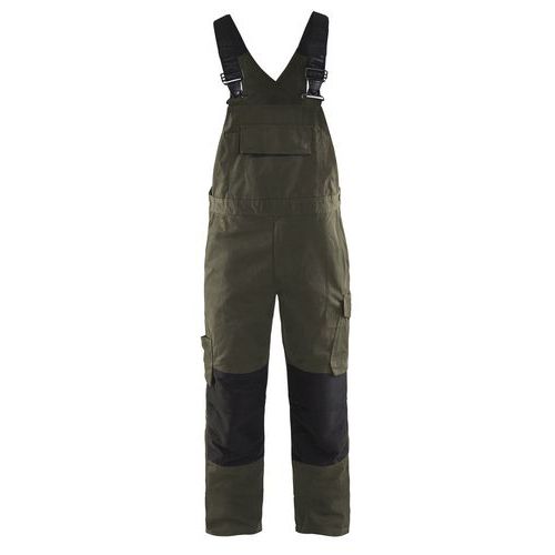 Cotte à Bretelles Stretch Vert Olive/noir Taille 42c