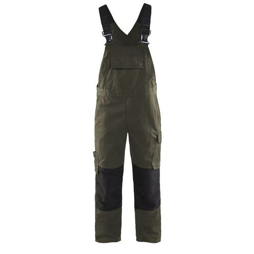 Cotte à Bretelles Stretch Vert Olive/noir Taille 44c