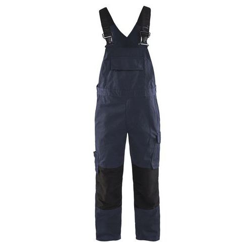 Cotte à Bretelles Stretch Marine Foncé/noir Taille 38