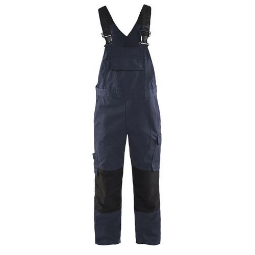 Cotte à Bretelles Stretch Marine Foncé/noir Taille 44