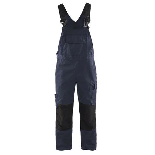 Cotte à Bretelles Stretch Marine Foncé/noir Taille 46