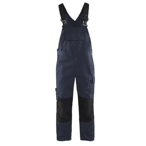 Cotte à Bretelles Stretch Marine Foncé/noir Taille 40c