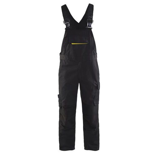 Cotte à Bretelles Stretch Noir/jaune Fluorescent Taille 40l