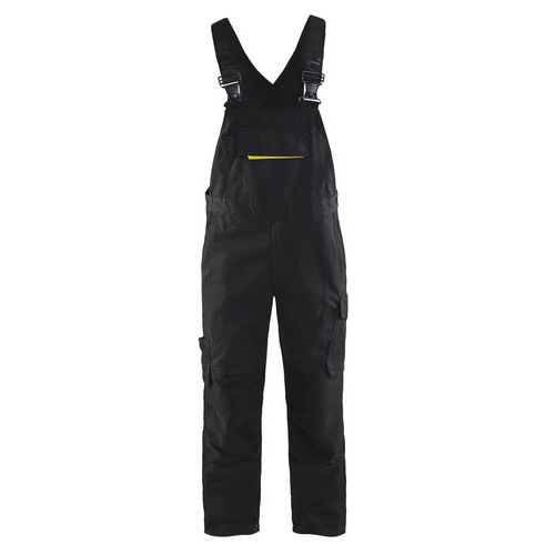 Cotte à Bretelles Stretch Noir/jaune Fluorescent Taille 50