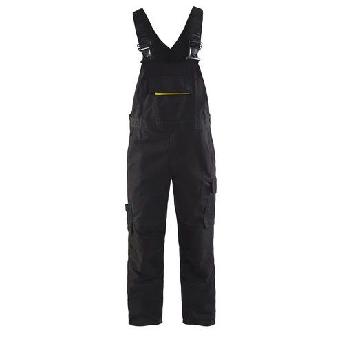 Cotte à Bretelles Stretch Noir/jaune Fluorescent Taille 54