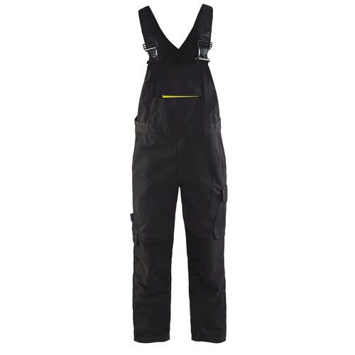 Cotte à Bretelles Stretch Noir/jaune Fluorescent Taille 56