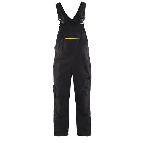 Cotte à Bretelles Stretch Noir/jaune Fluorescent Taille 48c