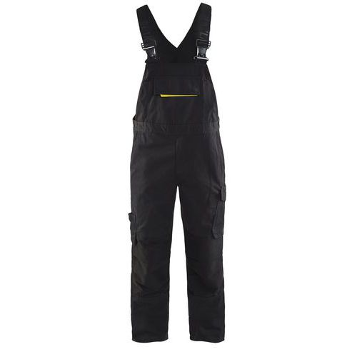 Cotte à Bretelles Stretch Noir/jaune Fluorescent Taille 54c