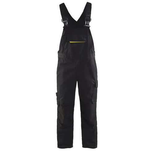 Cotte à Bretelles Stretch Noir/jaune Fluorescent Taille 56c