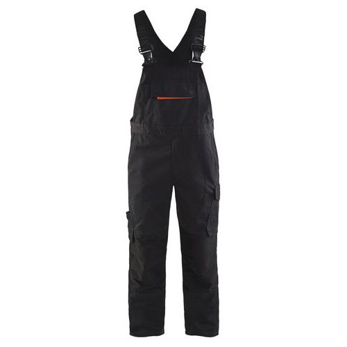 Cotte à Bretelles Stretch Noir/rouge Taille 50l