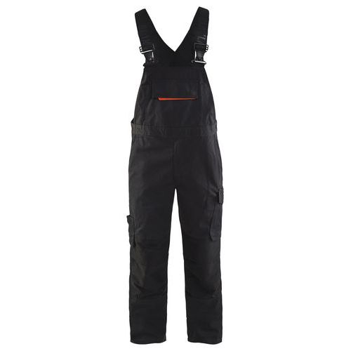 Cotte à Bretelles Stretch Noir/rouge Taille 40