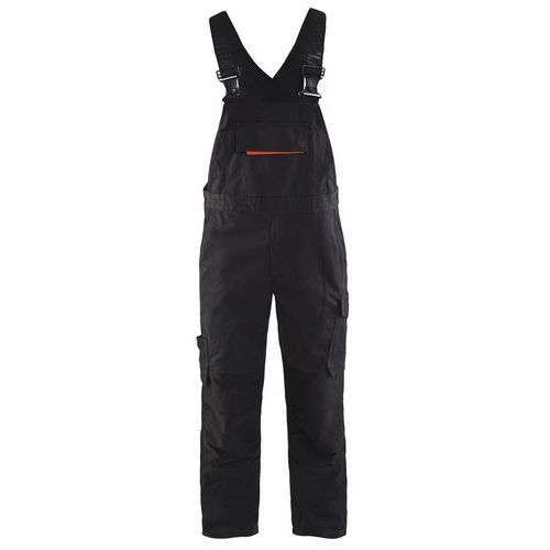 Cotte à Bretelles Stretch Noir/rouge Taille 46